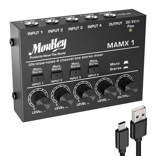 میکسر صوتی 4 کاناله Moukey mamx1