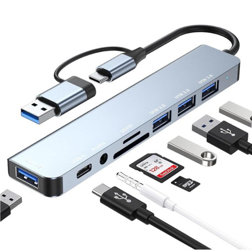 هاب usb 8X1 type-c