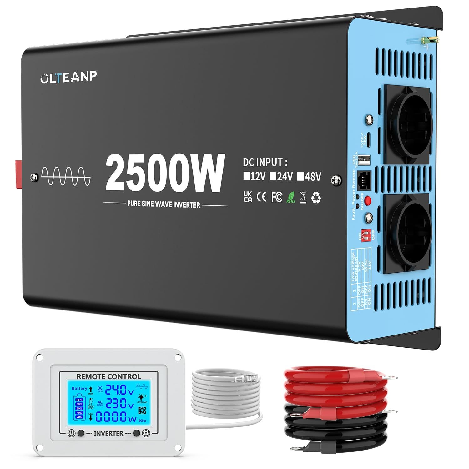 اینورتر موج سینوسی 24V   OLTEANP 2500W