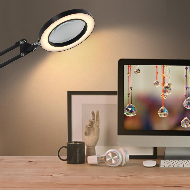 چراغ رومیزی LED با بزرگنمایی 10 برابر با پایه و گیره