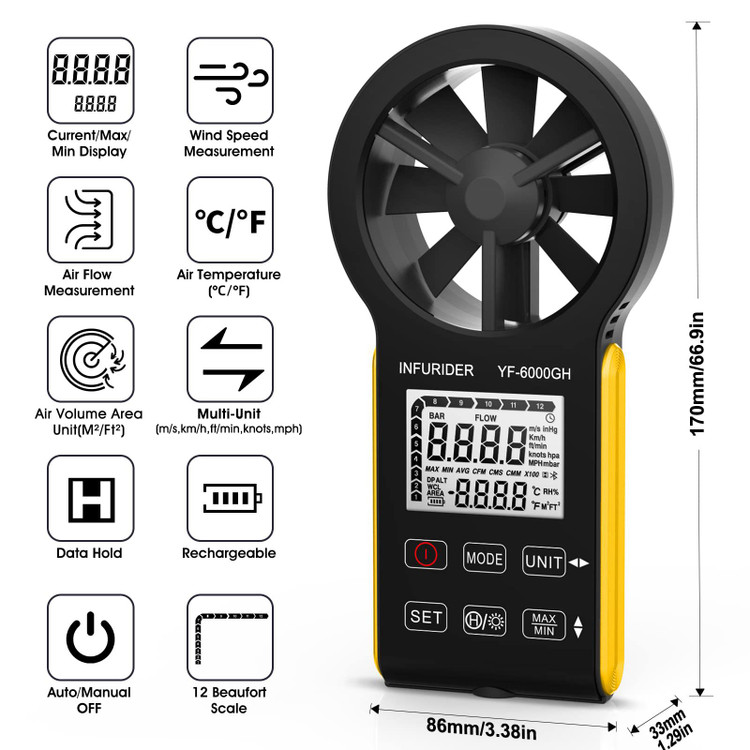 بادسنج دستی قابل شارژ INFURIDER YF-6000GH